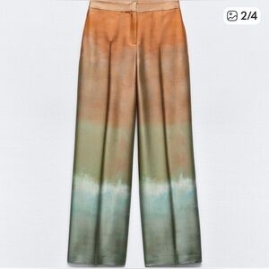 NWT Zara Ombre Wide-Leg Trousers